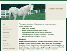 Tablet Screenshot of horsetradertricks.com